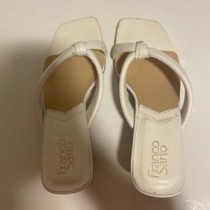 Used Franco Sorto white heeled sandals! Size 8.5